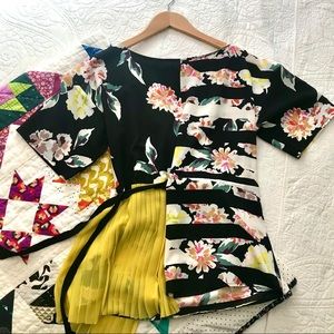 {french connection} floral pleated top